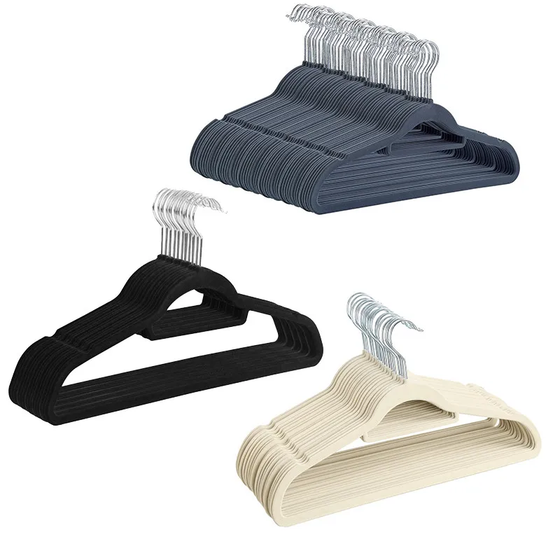 

Plastic Clothes Hangers Black Anti Slip 45cm x 23.5cm, 5 PCs