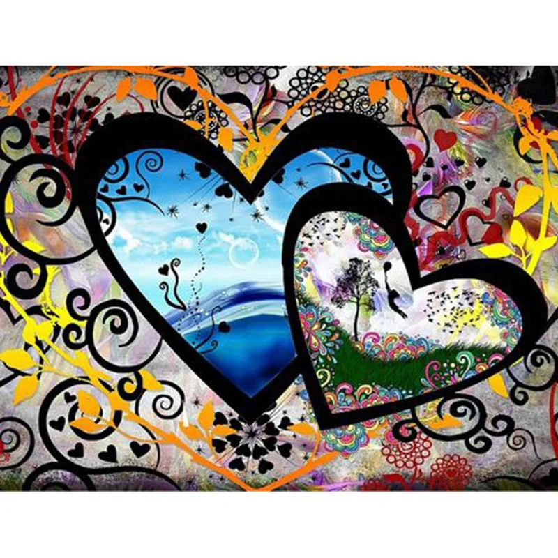 

5D DIY Square Diamond Painting Love Scenery Diamond Embroidery Landscape Cross Stitch Round Mosaic Rhinestones Christmas Gift