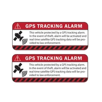 warning car sticke13cm5cm 2x car sticker reflective warning gps tracking alarm decal motorcycle parts