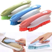 2 in 1 clothes shoes tiles plastic washing brush portable effortless cleaning tools hand held dust remover brush for bathroom