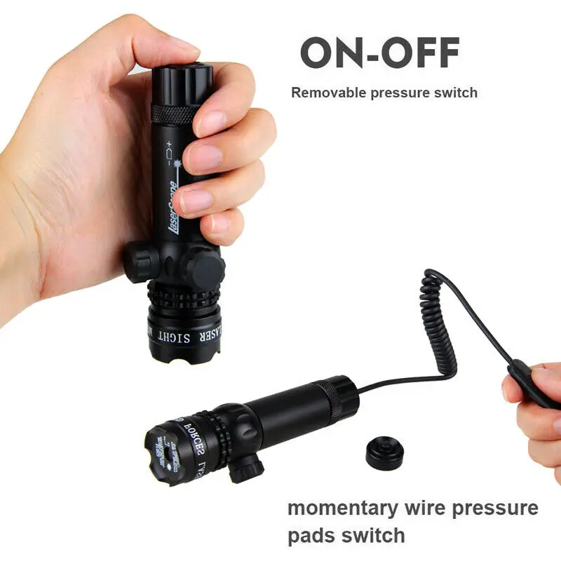 Мощный тактический зеленый/красный точечный лазерный прицел с креплением на