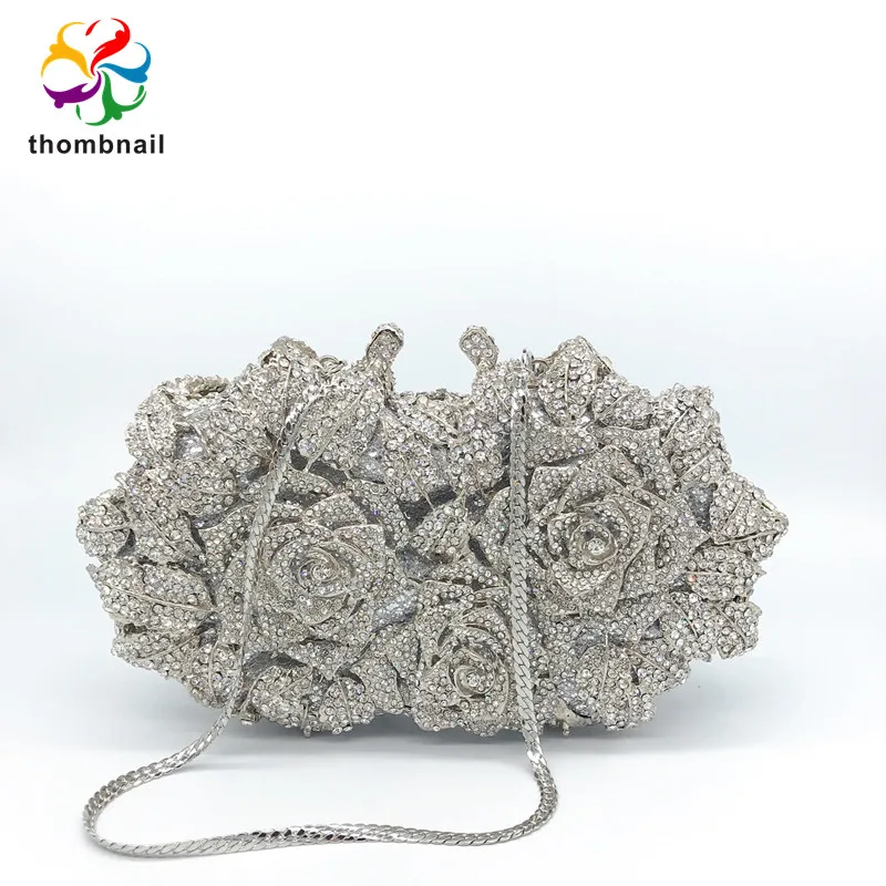 Модные роскошные сумки из серебра 2020 пробы с кристаллами дизайнерские