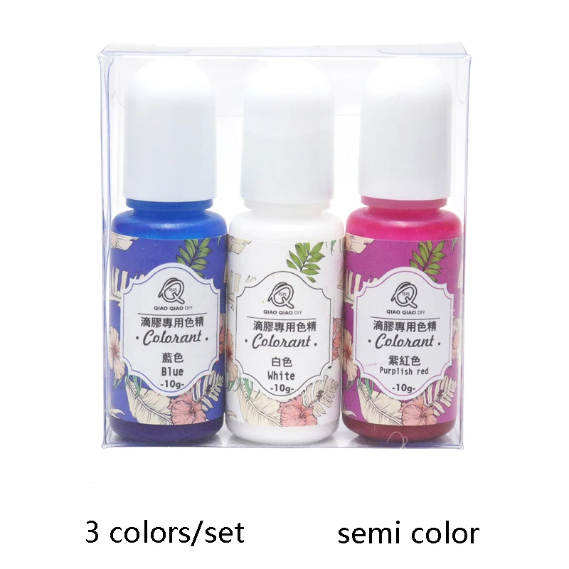 

10ML Epoxy Resin Pigment UV Resin Coloring Dye Colorant Resin Pigment DIY Handmade Crafts Art Sets 3colors/set