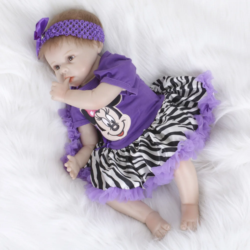22 дюйма детская живая кукла Детские куклы детские игрушки Reborn Baby Doll наряд для