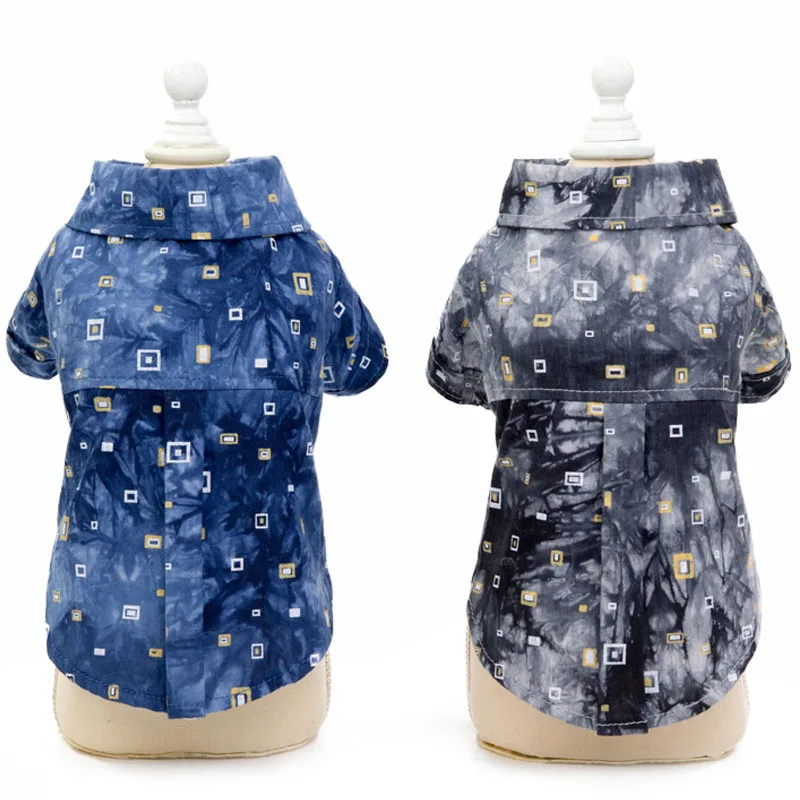 Джинсовая одежда толстовка с капюшоном для собаки серая синяя милая Толстовка