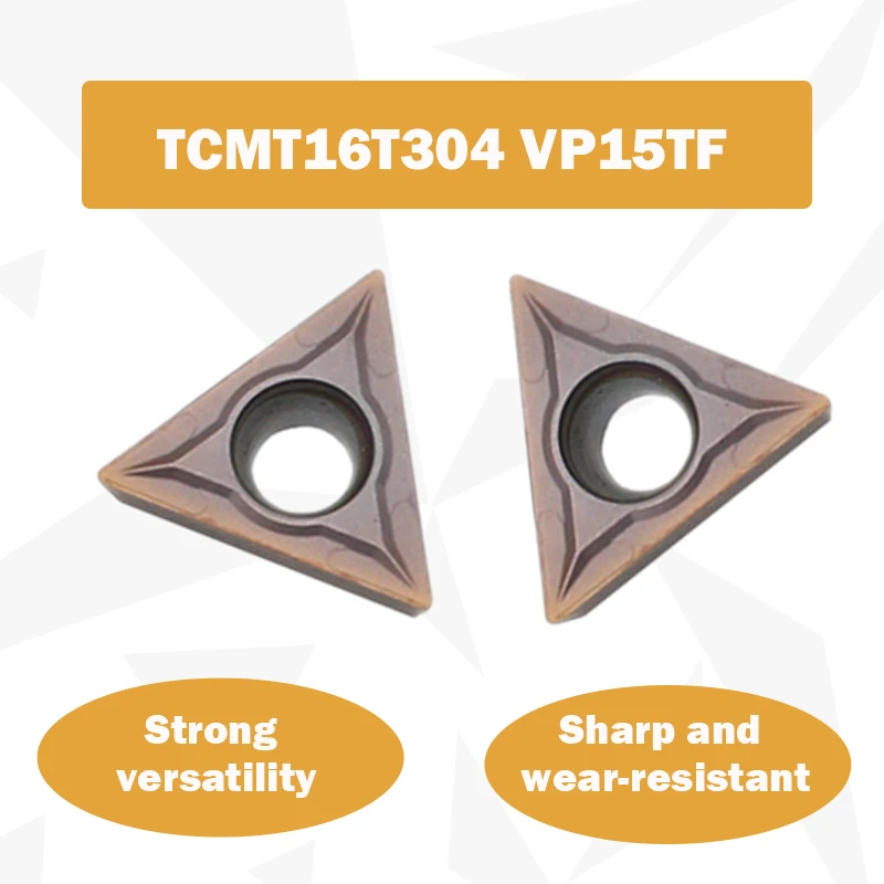 

10PCS TCMT16T304 VP15TF Carbide Inserts TCMT16T304 Blade Inner Hole Turning Inserts CNC Metal Lathe Cutting Tool