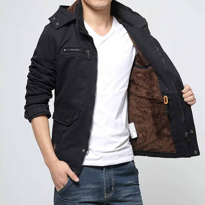 Мужская одежда 2019 мужская куртка Осенняя Новая повседневная плюс бархатная