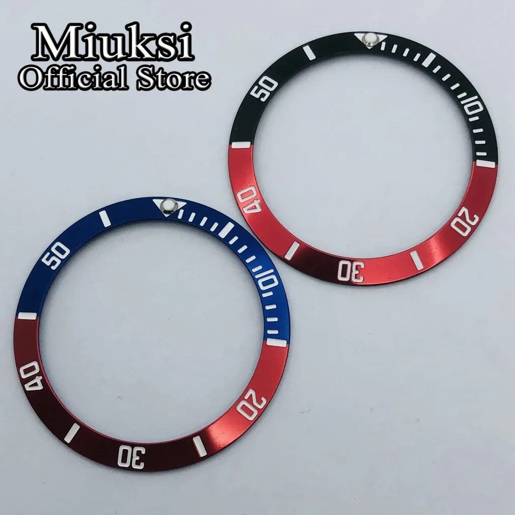 Miuksi high quality 38mm titanium bezel insert fit 40mm watch case