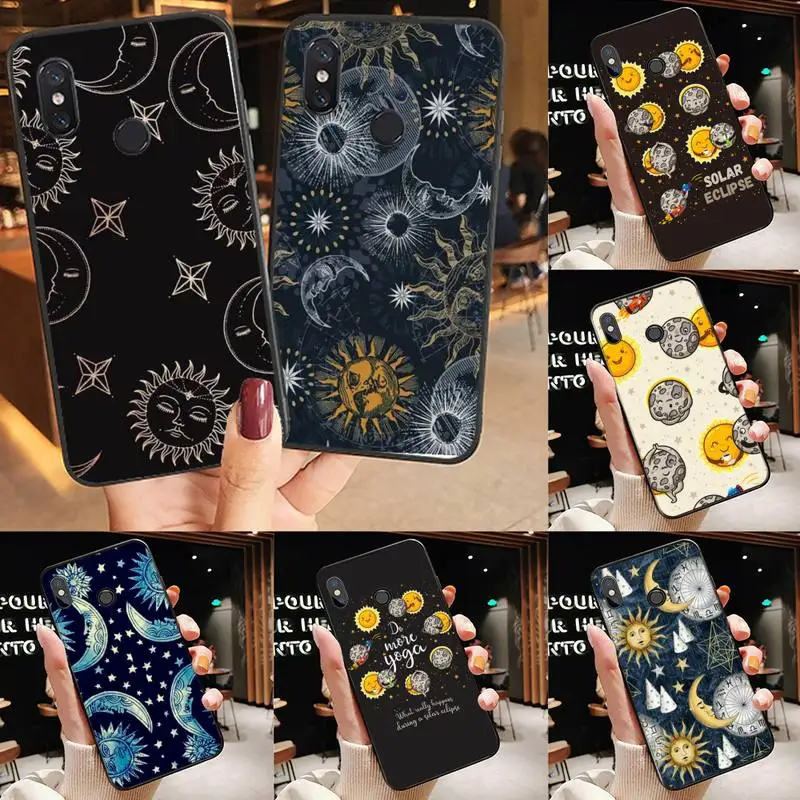

0 Funny Sun Moon Phone Case For Xiaomi Redmi 4x 5 plus 6A 7 7A 8 mi8 8lite 9 note 4 5 7 8 pro