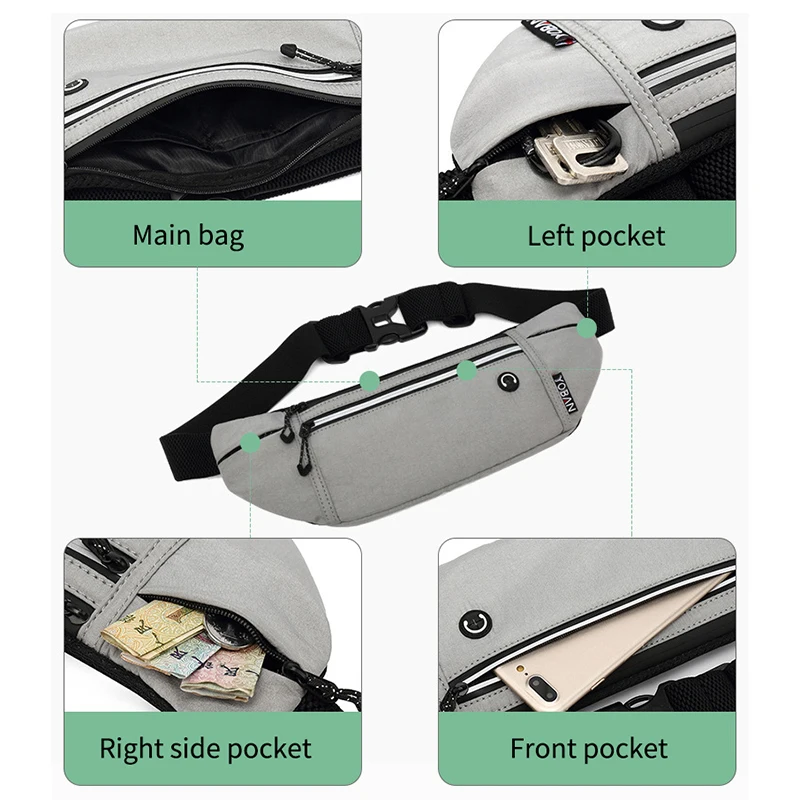 Naturehike Running Sports Waist Gym Bag Cycling Trail Women's Men's Belt Bag For Phone Jogging Male Waist Pack Fanny Pack Pouch