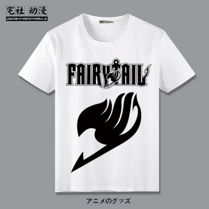 

Fairy Tail футболка Nazhabi аниме периферийные одежда Fairy Tail (Guild) логотип, футболка с короткими рукавами футболка с изображением в стиле аниме ван пис», смешные футболки рубашка для мужчин