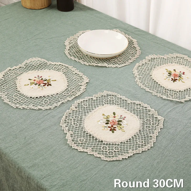 Роскошный кружевной Хлопковый вязаный крючком обеденный столовый стол из