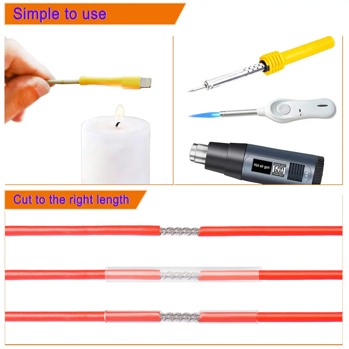 Pointool Set Polyolefin Shrinking Assorted Heat Shrink Tube Wire Cable Insulated Sleeving Tubing Fishing Rod Grip | Обустройство дома