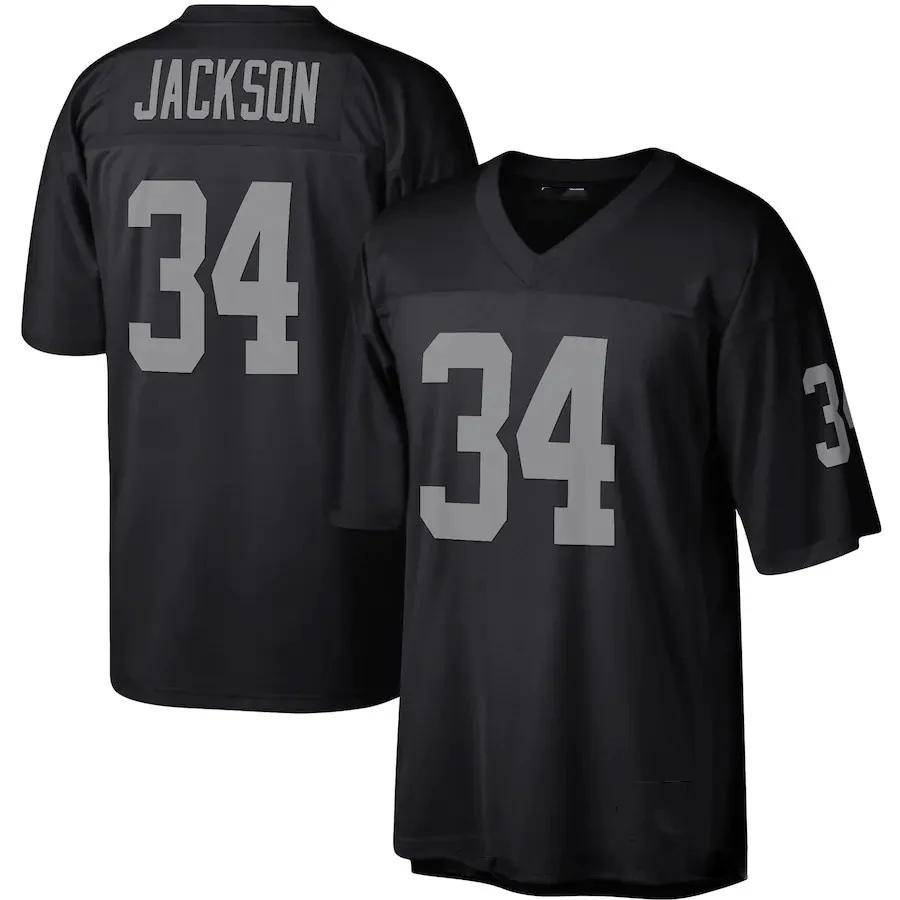 

Embroidery American Football Jersey 34# Bo Jackson Fans Wear Men Women Kid Youth Las Vegas Raiders Rugby Rugby Jersey Shirt