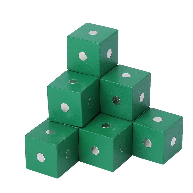 10pcs 10 шт. 2X2 см магнитные кубики цветные деревянные строительные блоки игра деревянная игрушка детская геометрическая форма цвет обучающие игрушки для детей - Цвет: 10pcs
