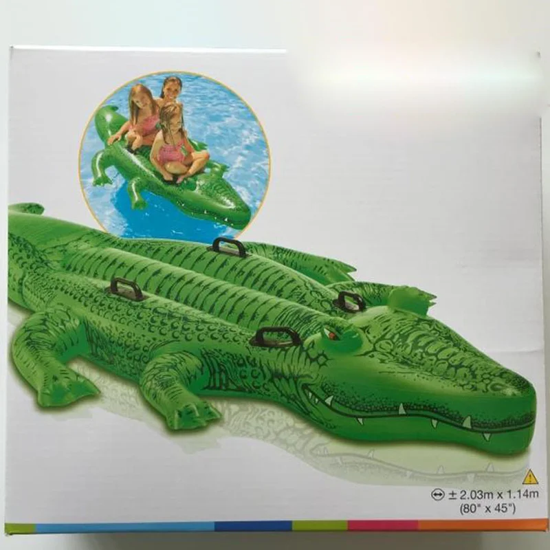 Большая надувная лодка из крокодиловой кожи для взрослых с плавающим