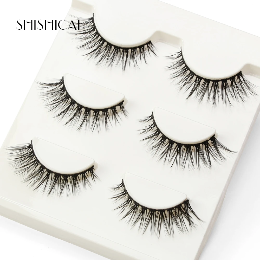 3 шт./лот женские ресницы для макияжа 100% ручная работа накладные 3D из норки