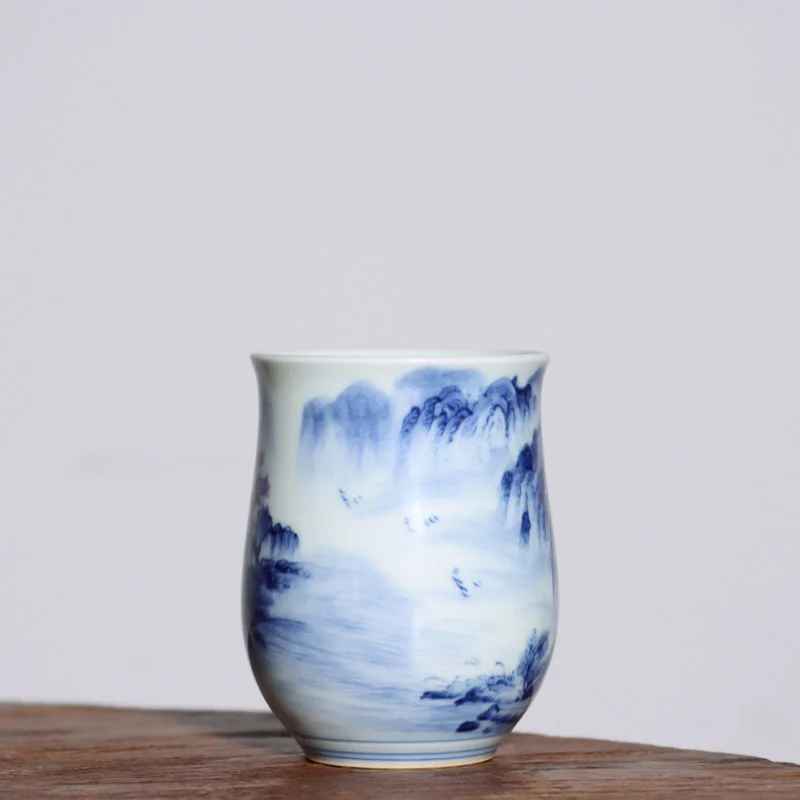 JingLin taza de cintura de sujeci&oacute;n maestro tibetano bajo el esmalte taza de paisaje colorido 150 cc-3