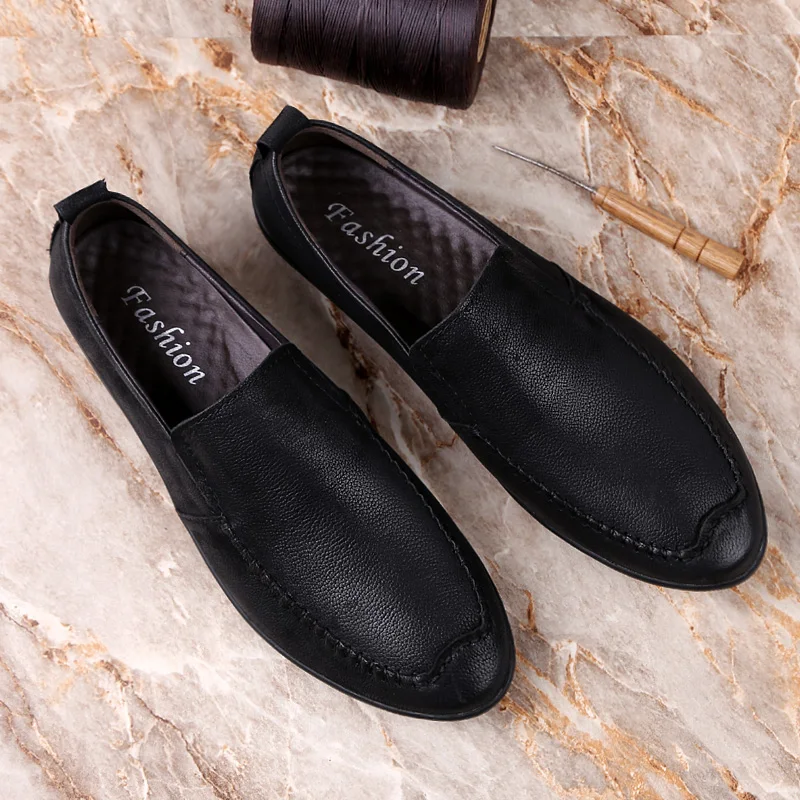 Summer Casual Men Shoes Fashion Flat Moccasins 2019 Driving Loafers Breathe Leisure Lazy Zapatos Hombre HC-024 | Обувь