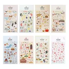 1 шт. милые Мультяшные декоративные наклейки серии Suatelier прозрачные ПВХ наклейки для скрапбукинга Корейский подарок канцелярские принадлежности