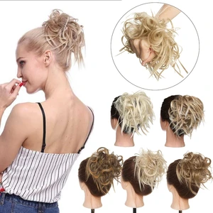 Резинки для волос HAIRRO, синтетические, высокотемпературные, шиньон для создания прически натуральные накладные волосы