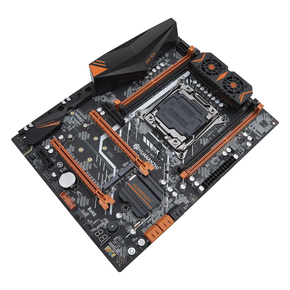 Günstig HUANANZHI X99-BD4 V 1,1 DDR4 Motherboard Set Für Intel X99 LGA 2011-3 Alle Serie DDR4 RECC 128GB M.2 PCI-E NVME NGFF ATX Server