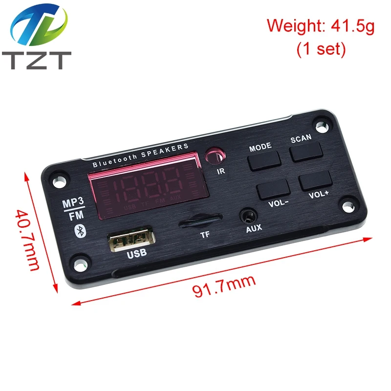 Big Screen 50W Amplifier MP3 WMA Decoder Board Bluetooth 5.0 USB FM AUX 3.5MM TF Radio Recording For Car Music Speaker | Электронные