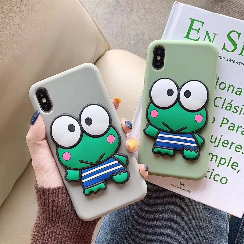 3D лягушка Силиконовый противоударный чехол для телефона iPhone X XS Max XR 6 6S 7 8 Plus