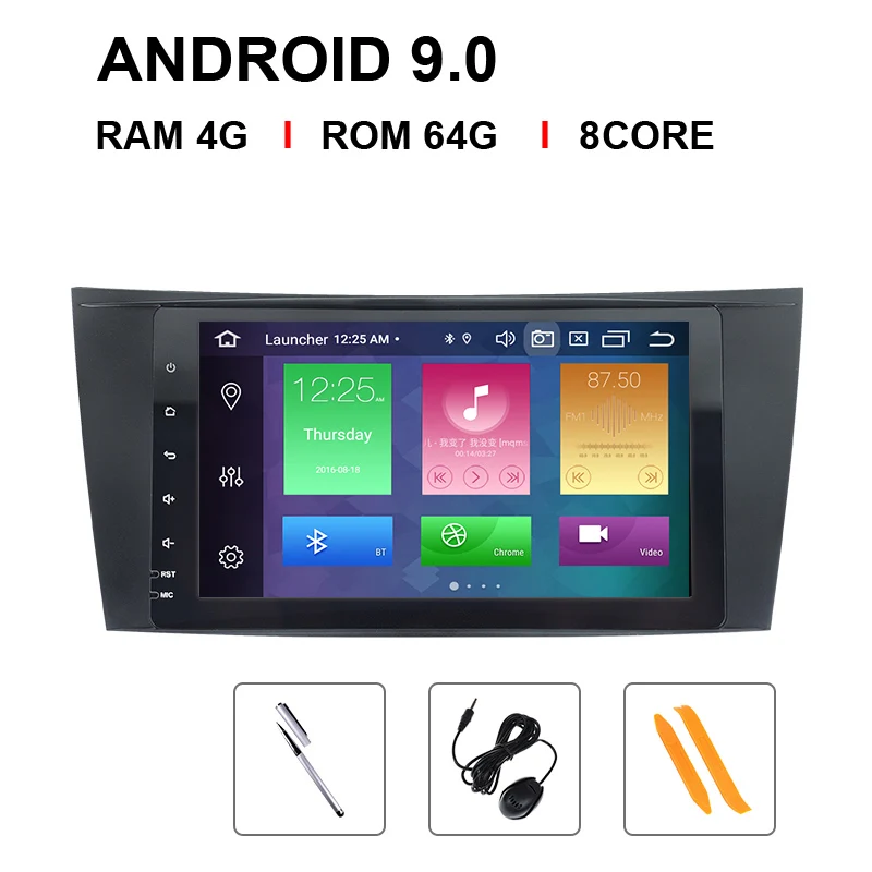 8 Core 64 ROM Ips DSP 4G 2 din Android 9,0 автомобильный радиоприемник для Mercedes Benz E-class W211 E200 E220 E300 E350E240 E270 E280CLS класс W219 мультимедиа - Цвет: 8 Core 64 ROM
