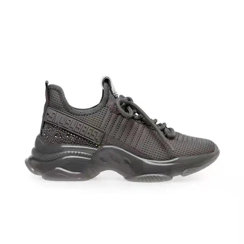 

Women's Casual Shoes Bling Bling Rhinestone 2021 Autumn New Thick Bottom Air Cushion Vulcanized Shoes Mesh Breathable Sneakers