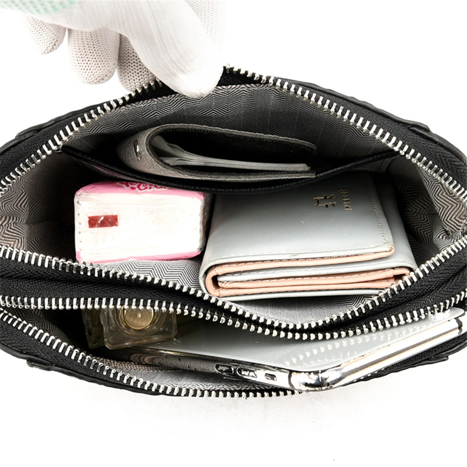 

Genuine Leather Mini Phone Bag Fashion Serpentine Shoulder Crossbody Bags for Women Purses and Handbags Luxury 2 Layers Wallet