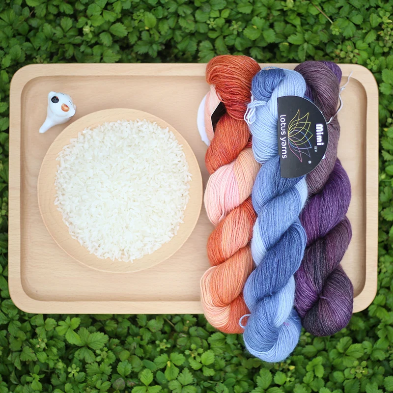 50 г Хэнк расписанная вручную норковая вискоза Шерсть смешанная с кашемиром Пряжа