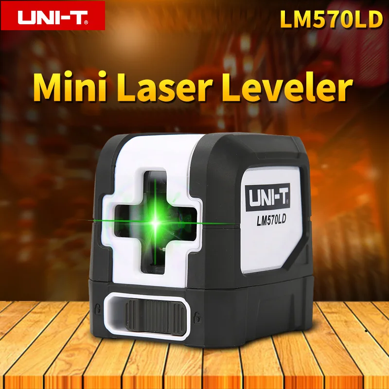 UNI T 2 линии LM570LD 3D зеленый лазерный нивелир Мини Вертикальный крест луч