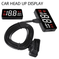 new set 3 5 car hud head up display o bd2 ii mph kmh speedometer warning projector for car electronics parts