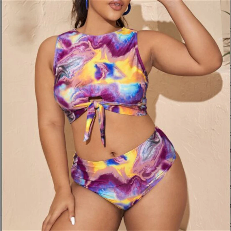 Новый сексуальный женский купальник с завязкой высокой горловиной женская