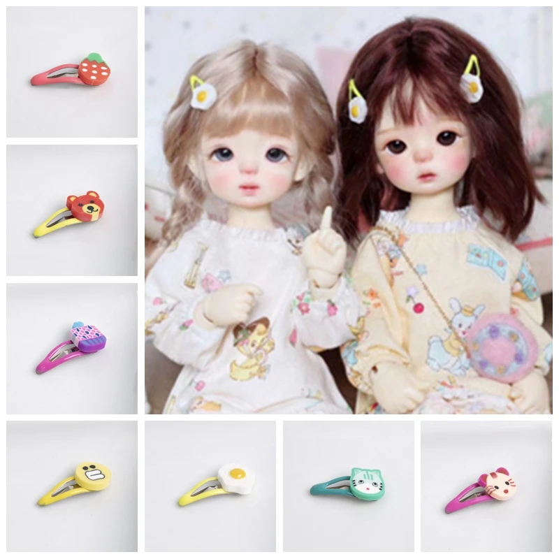 

New Arrivall Mix Pattern Random 10 Pcs/lot 2cm Hair Clip For OB11 Doll BJD Doll Accessories