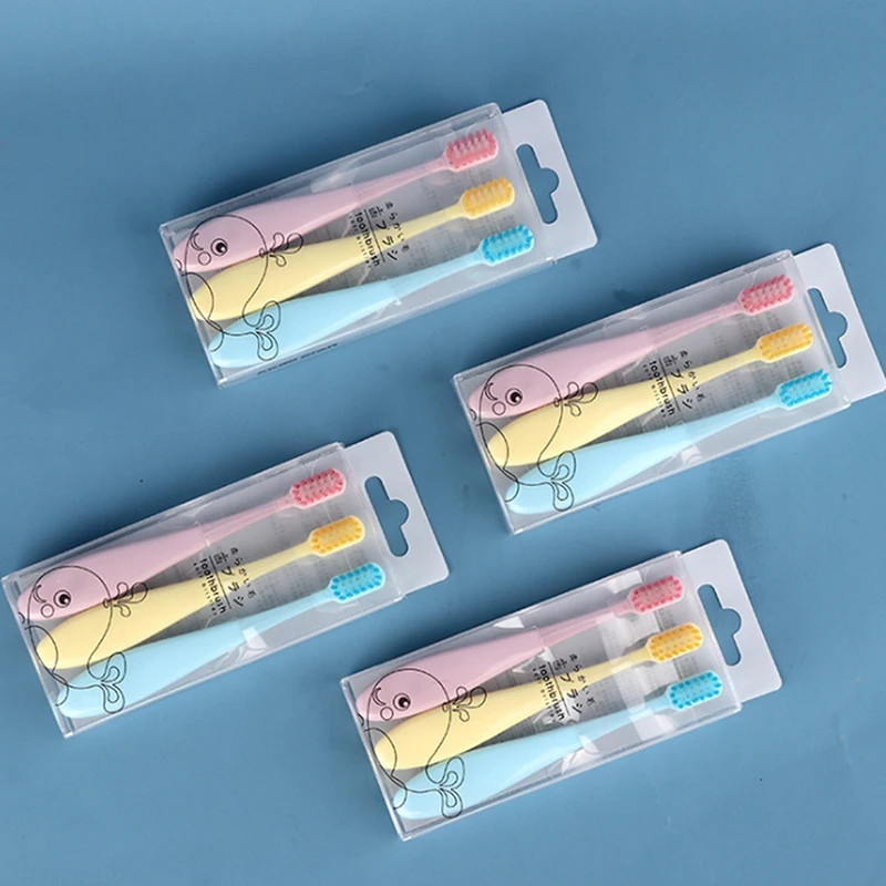 3 шт./компл. для маленьких мальчиков мягкий с мягкой щетиной Зубная щётка