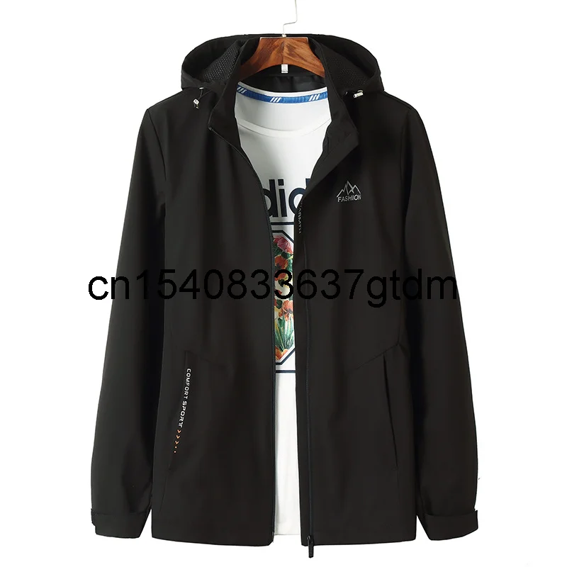 

New detachable hooded men's jacket in autumn 2021 fat plus oversize loose casual windbreaker coat