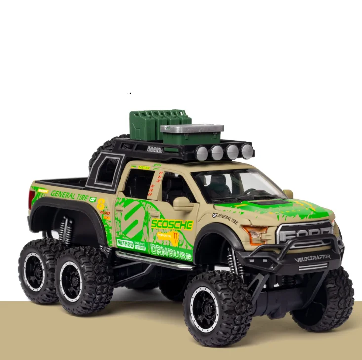 1:32 большой пикап модель игрушечный автомобиль для Ford F150 Raptor звуковой светильник