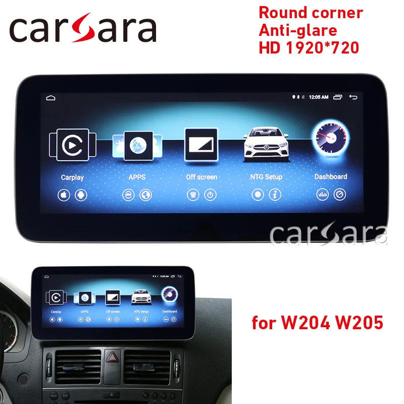 4G ram 64G rom Android Сенсорный экран для C Class W204 2008- W205 GLC 10,2" дисплей gps навигация Радио мультимедийный плеер