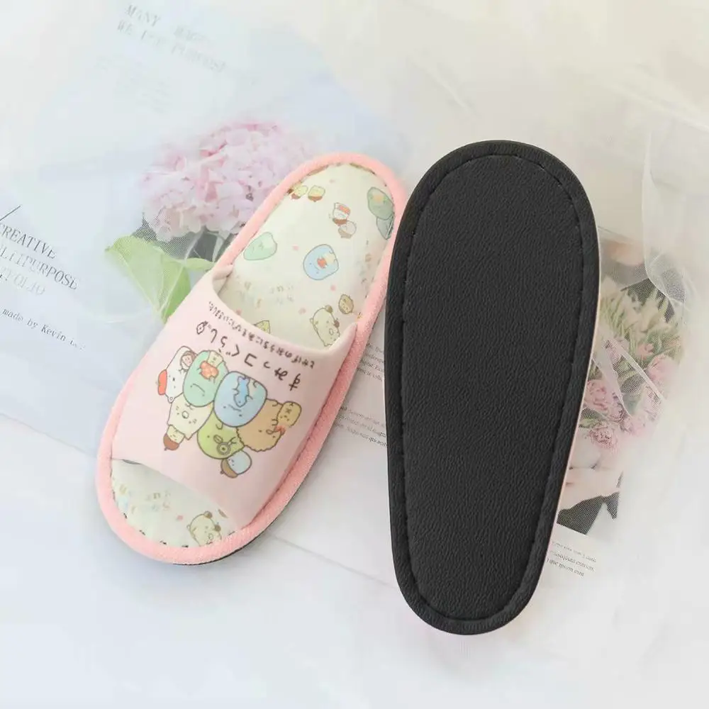 Симпатичные Красивые женские тапочки Sumikko Gurashi домашняя мягкая женская обувь для