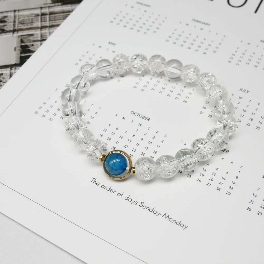 Браслет Itaqiu с бусинами из чистого натурального камня для женщин и мужчин подарок