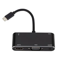 docking station adapter combo type c hub pd 5 in 1 converter set household vga 3 5mm usb3 0 computer safety parts type c port