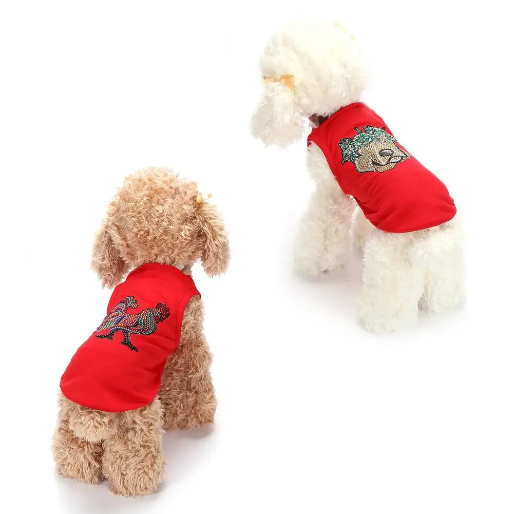 

Special-shaped Diamond 5D Diamond Painting DIY Pet Clothes Sleeveless T-Shirts Small Dogs Summer Clothes Pet Accessory