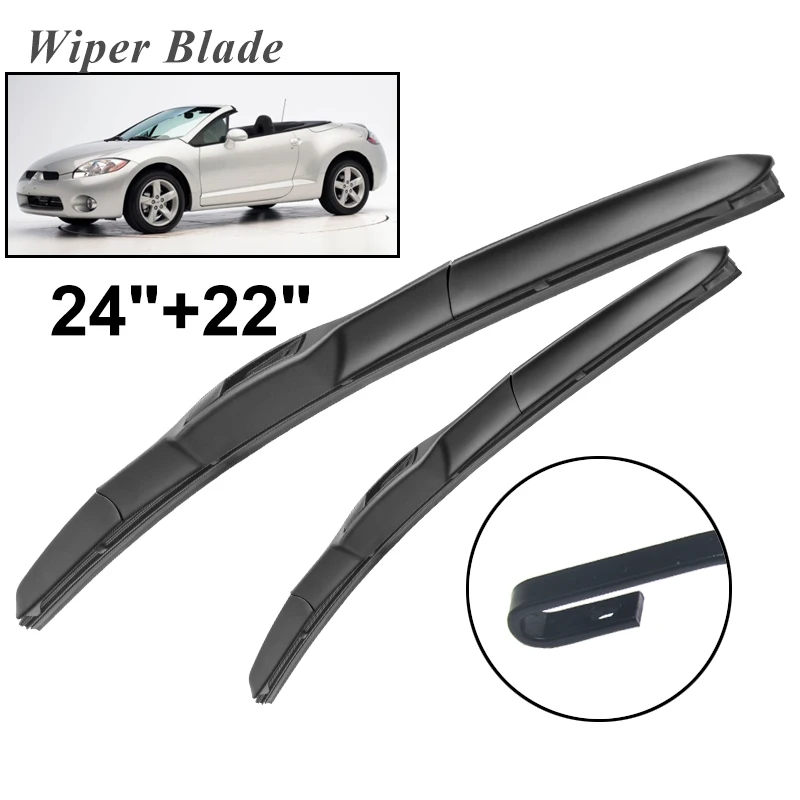 

Щетки стеклоочистителя okoстеклоочистителя RHD и LHD для Mitsubishi Eclipse 2000-2012, лобовое стекло, переднее стекло, 24 дюйма + 22 дюйма