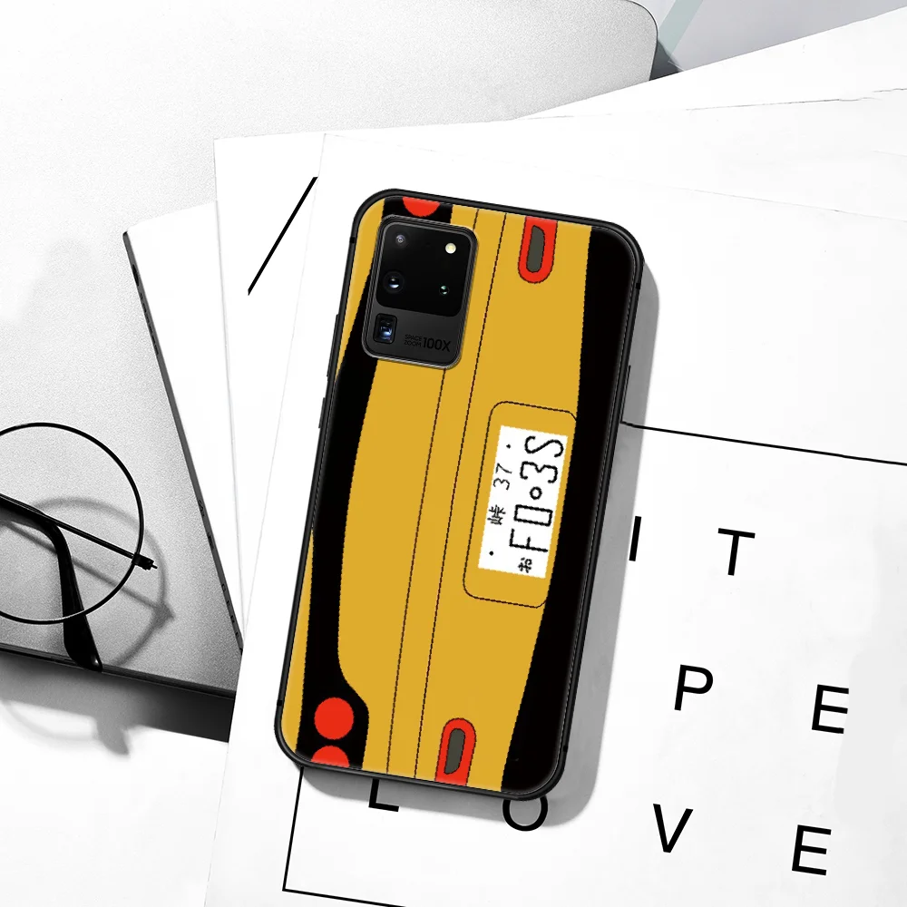 

Initial D AE86 Comic Phone Case For Samsung Galaxy S Note 6 7 8 9 10 E 20 UITRA FE 21 Plus Edge black Shell Soft Cover Tpu