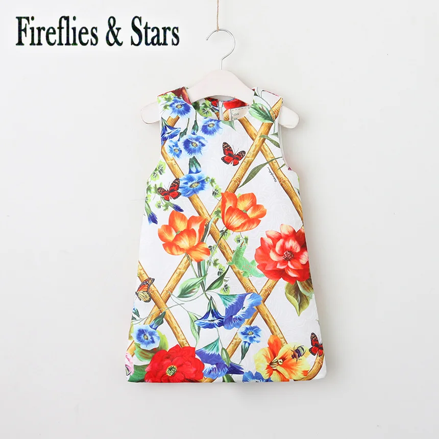 Летнее дизайнерское платье для девочек детское Брендовое модные детские Платья