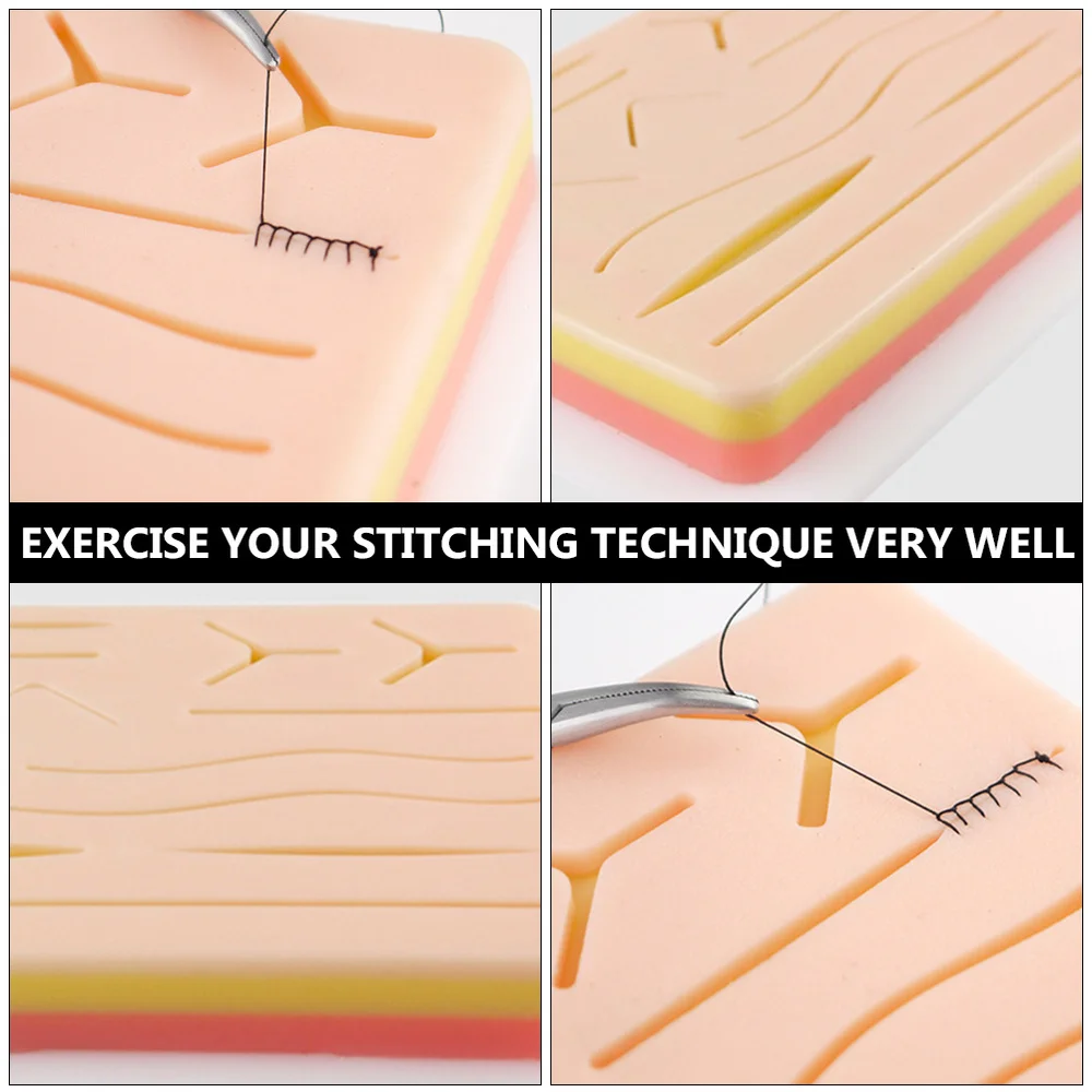 

1pc Useful Suture Practice Tool Silicone Simulation Body Skin Suturing Material