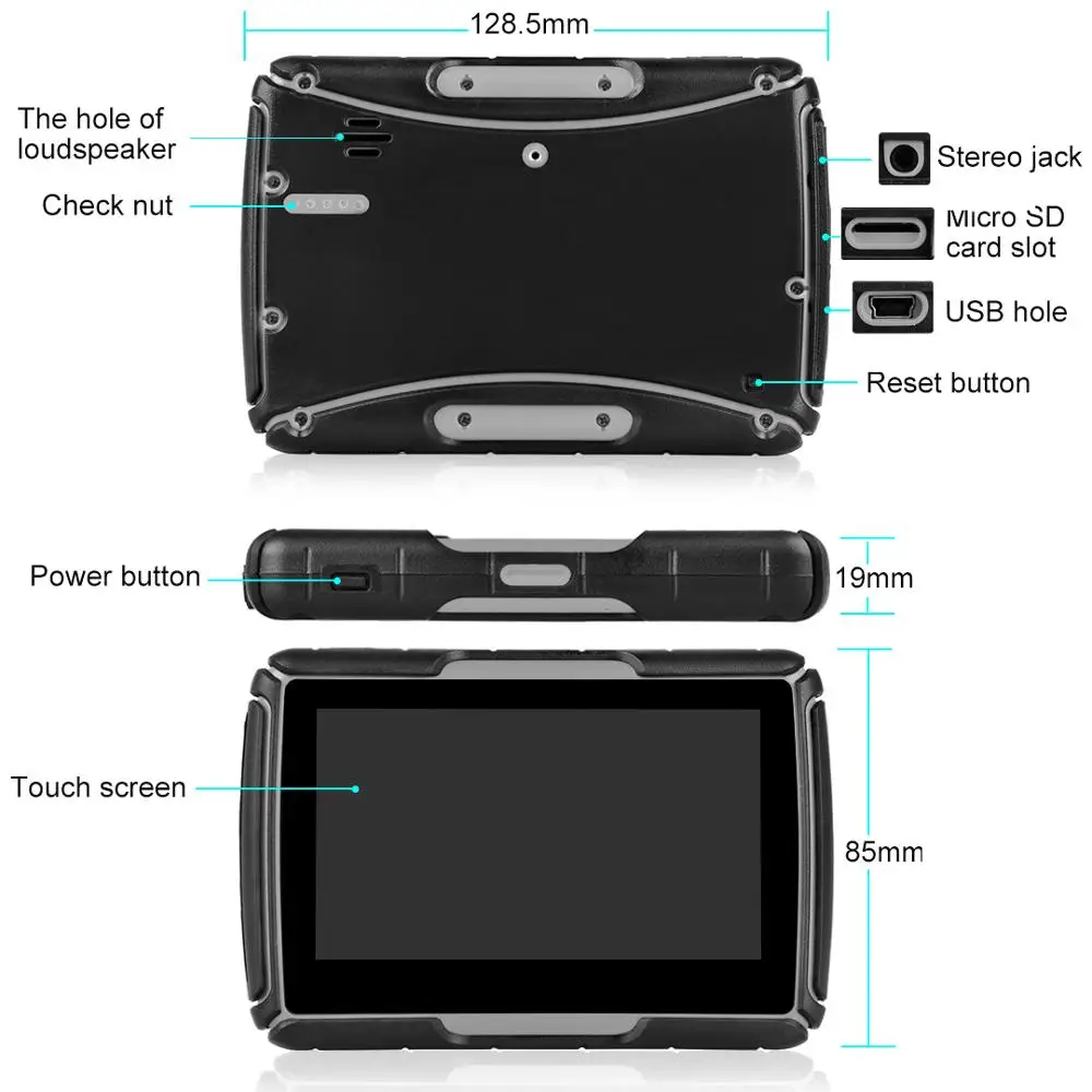 

Fodsports 4.3 Inch Motorcycle GPS Navigation Car Motorbike Moto WIFI IPX7 Waterproof Bluetooth Android 4.4.2 Navigator Free Map