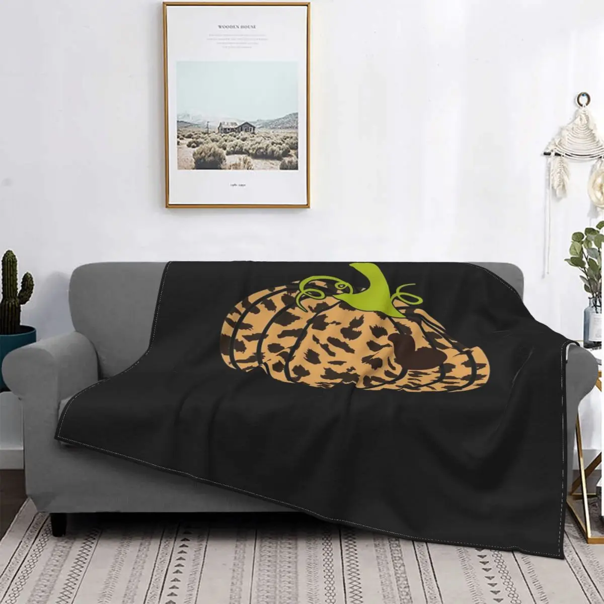 

Manta con estampado Animal de leopardo, corazón, calabaza, colcha para cama, sofá a cuadros, Sudadera con capucha de Anime, mant